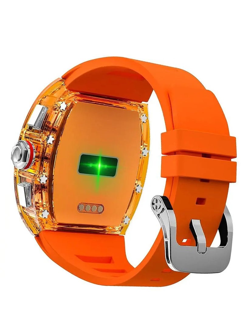 Carlos Santos 1.57 Inches Smart Watch with Charging Cable Green Lion Orange