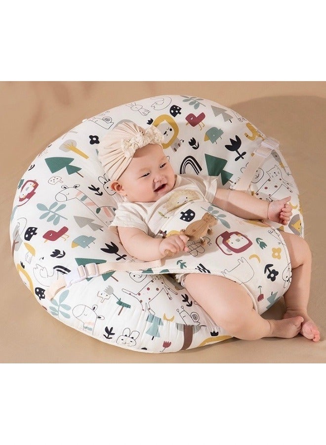 Baby Look Up and Lying Pillow, Nursing Pillow for Breastfeeding, Multi-Functional Original Plus Size Breastfeeding Pillows Give Mom and Baby More Support with Removable Cotton Cove