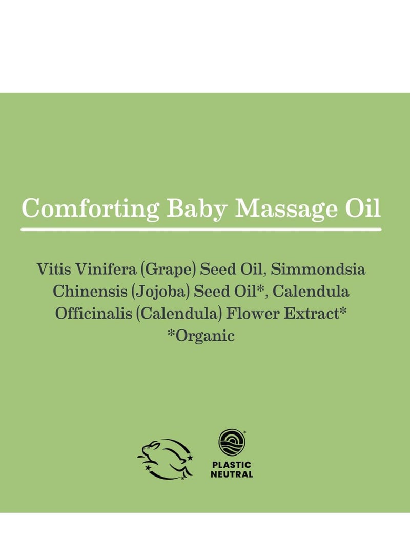 Earth Mama Calendula Baby Oil | Massage Oil for Newborn Skin Care, Dry Skin & Scalp Moisturizer, Fragrance Free, 4-Fluid Ounce