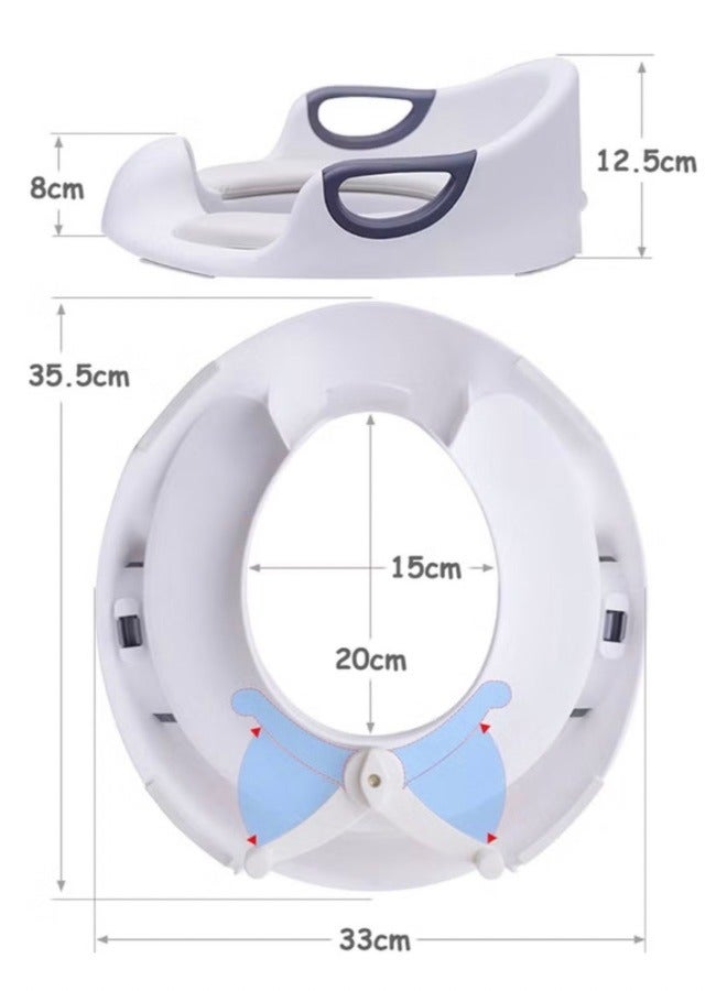 Potty Training Toilet Seat for Kids Toddlers Boys Girls Toilet Trainer Ring with Handle with Backrest