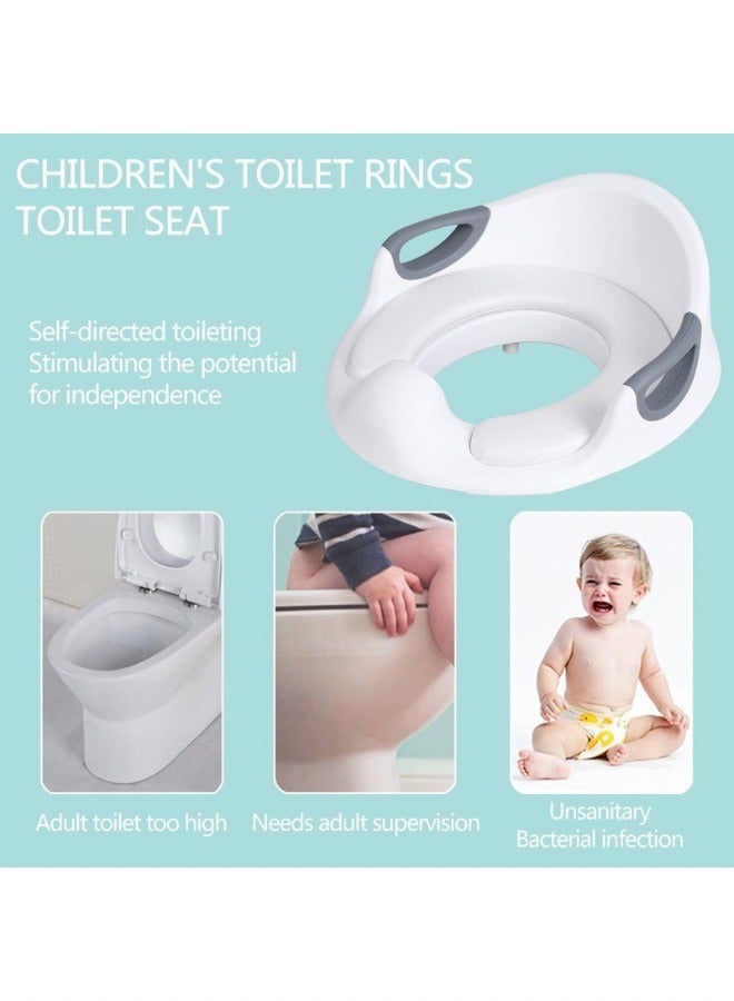 Potty Training Toilet Seat for Kids Toddlers Boys Girls Toilet Trainer Ring with Handle with Backrest