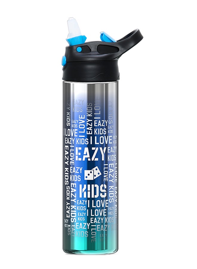 Eazy Kids 3 Compartment Bento Steel Lunch Box with Stainless Steel 530ml Water Bottle - Blue