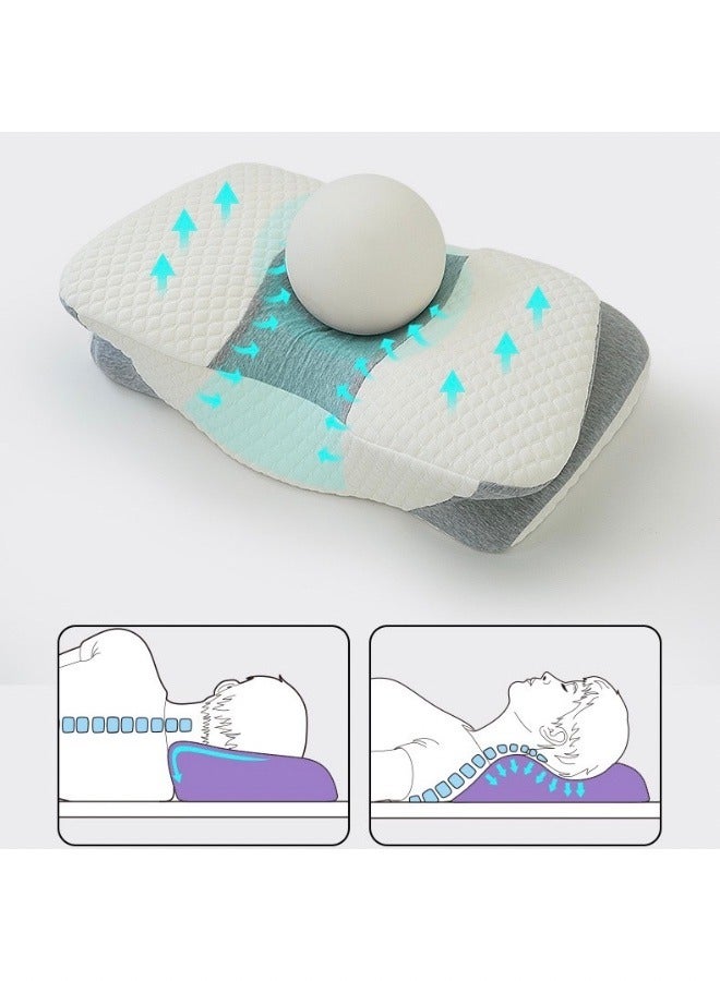 Memory Foam Pillow Ergonomic Contour Pillow for Neck and Shoulder Pain Relief