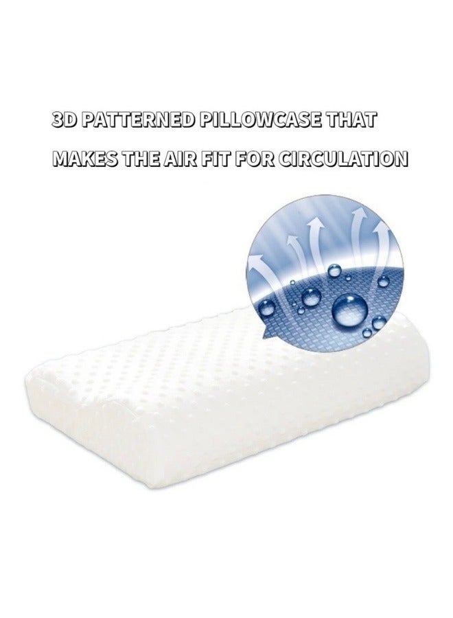 Comfortable Pillow White Cervical Orthopedic Memory Foam Ergonomic Contour Pillow 60×40×12cm