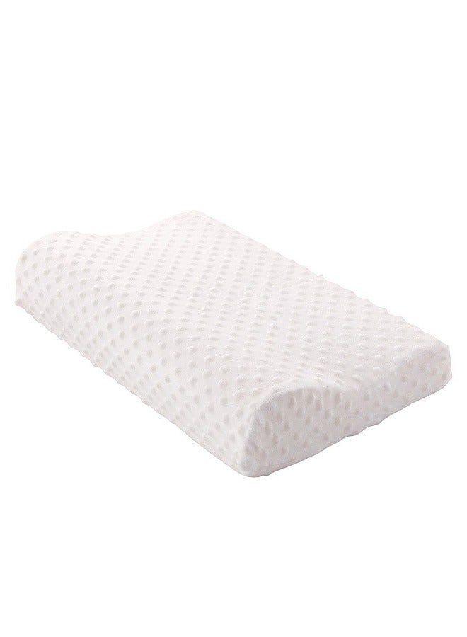 Comfortable Pillow White Cervical Orthopedic Memory Foam Ergonomic Contour Pillow 60×40×12cm