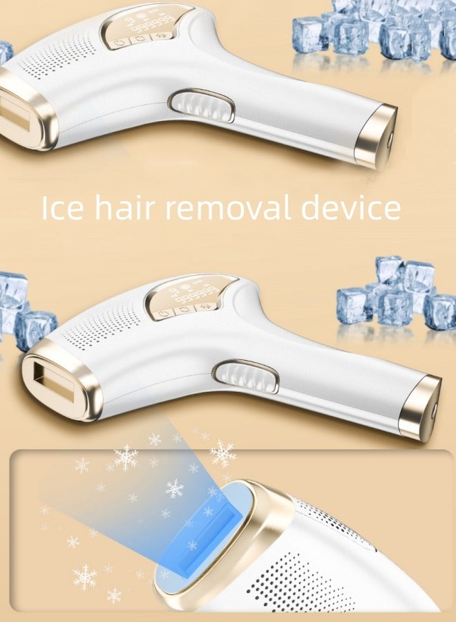 Hair Removal Device, At-Home Laser Hair Removal With Ice Cooling, 5 Energy Levels, Permanent Painless Epilation For Face Back Leg Arm Armpit Bikini Line