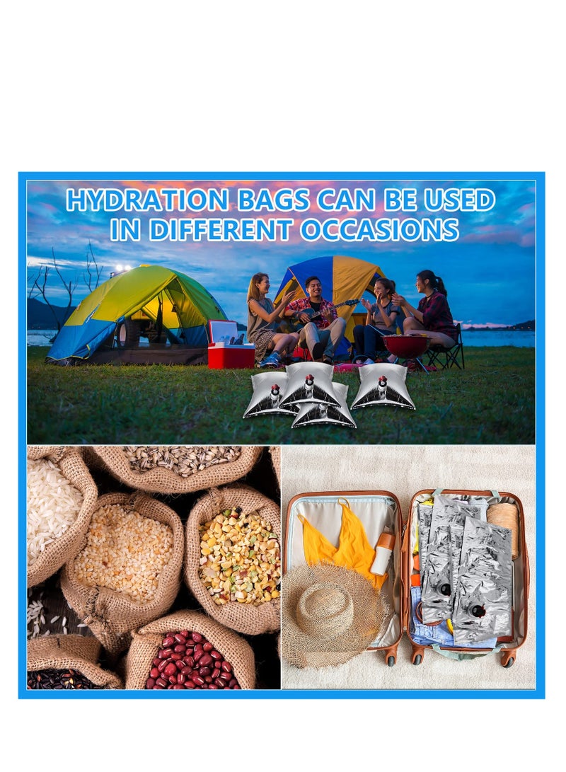 24 Pcs Collapsible Water Storage Containers 2.6 Gallon Water Jug Bags with Spigot Portable Water Bag Emergency Water Pouches for Outdoor Camping Hiking Fishing