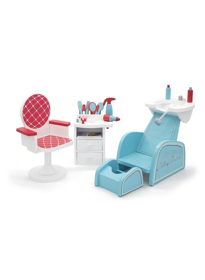 18 Inch Doll Furniture Salon And Nail Set With Accessories Wooden Playsets For American Generation And Similar 14 18 Girl Dolls