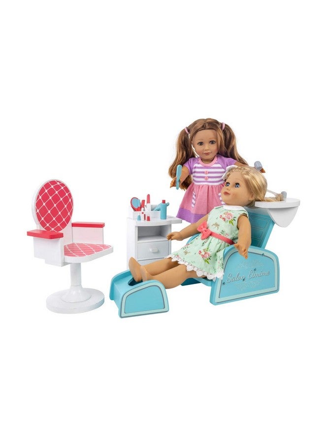 18 Inch Doll Furniture Salon And Nail Set With Accessories Wooden Playsets For American Generation And Similar 14 18 Girl Dolls