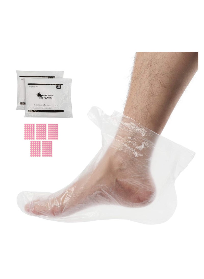 Segbeauty Paraffin Wax Bath Liners for Foot, 200pcs Extra Large XL Paraffin Foot Bags, Plastic Paraffin Bath Socks Hot Wax thera-py Booties Covers for SPA Wax treat-ment Paraffin Wax Machine