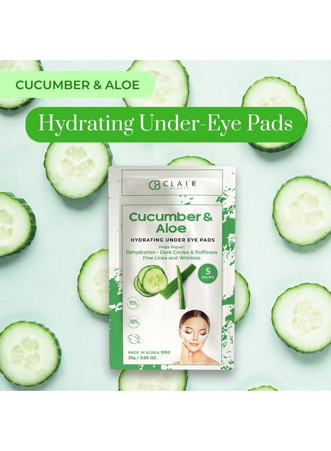Cucumber & Aloe Under Eye Patches Reduce Dark Circles And Puffiness Fine Lines & Wrinkles Anti Aging Under Eye Pads Cruelty Free Korean Skin Care For All Skin Types