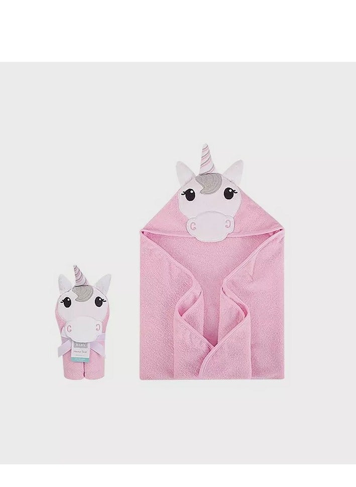 Hudson Baby Animal Hooded Towel Woven Terry, Unicorn