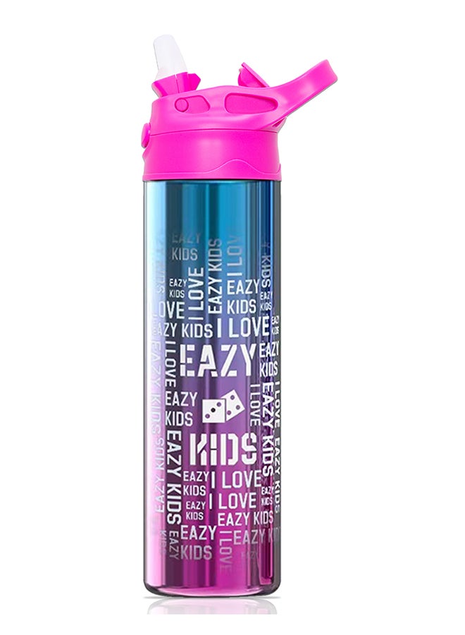 Eazy Kids 3 Compartment Bento Steel Lunch Box with Stainless Steel 530ml Water Bottle - Pink