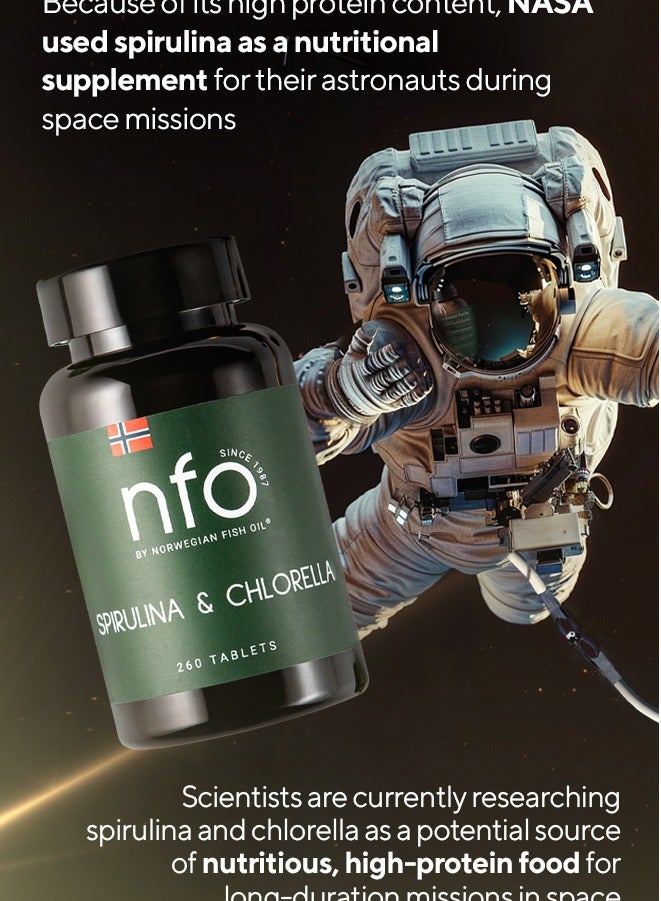 NFO SPIRULINA & CHLORELLA [260 Tablets]