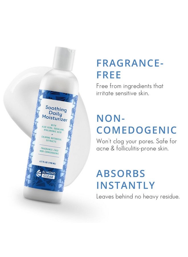 Soothing Daily Moisturizer Lightweight Hydration For Acneprone Skin Squalane Aloe Vera Hyaluronic Acid Botanical Extracts.