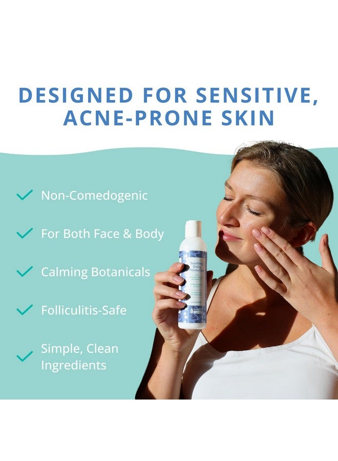 Soothing Daily Moisturizer Lightweight Hydration For Acneprone Skin Squalane Aloe Vera Hyaluronic Acid Botanical Extracts.