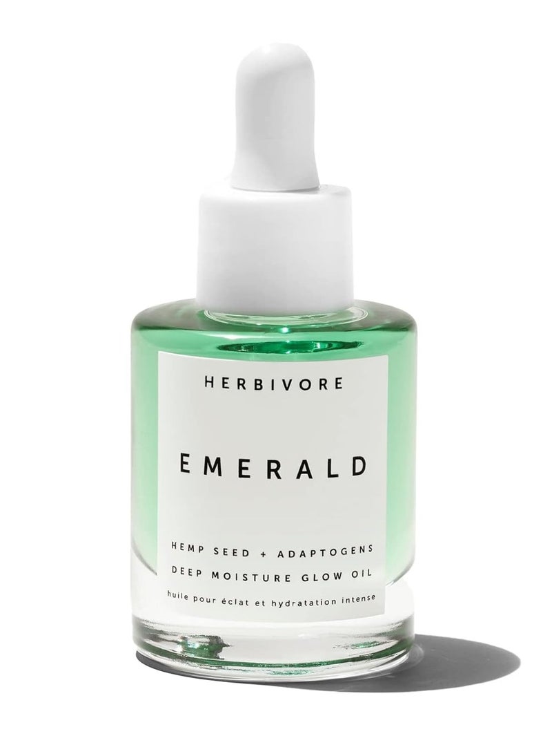 HERBIVORE Emerald Deep Moisture Glow Oil for Face – Hydrating Facial Oil, Calming & Moisturizing, Plant-based, Vegan, Cruelty-free, 30mL / 1 oz