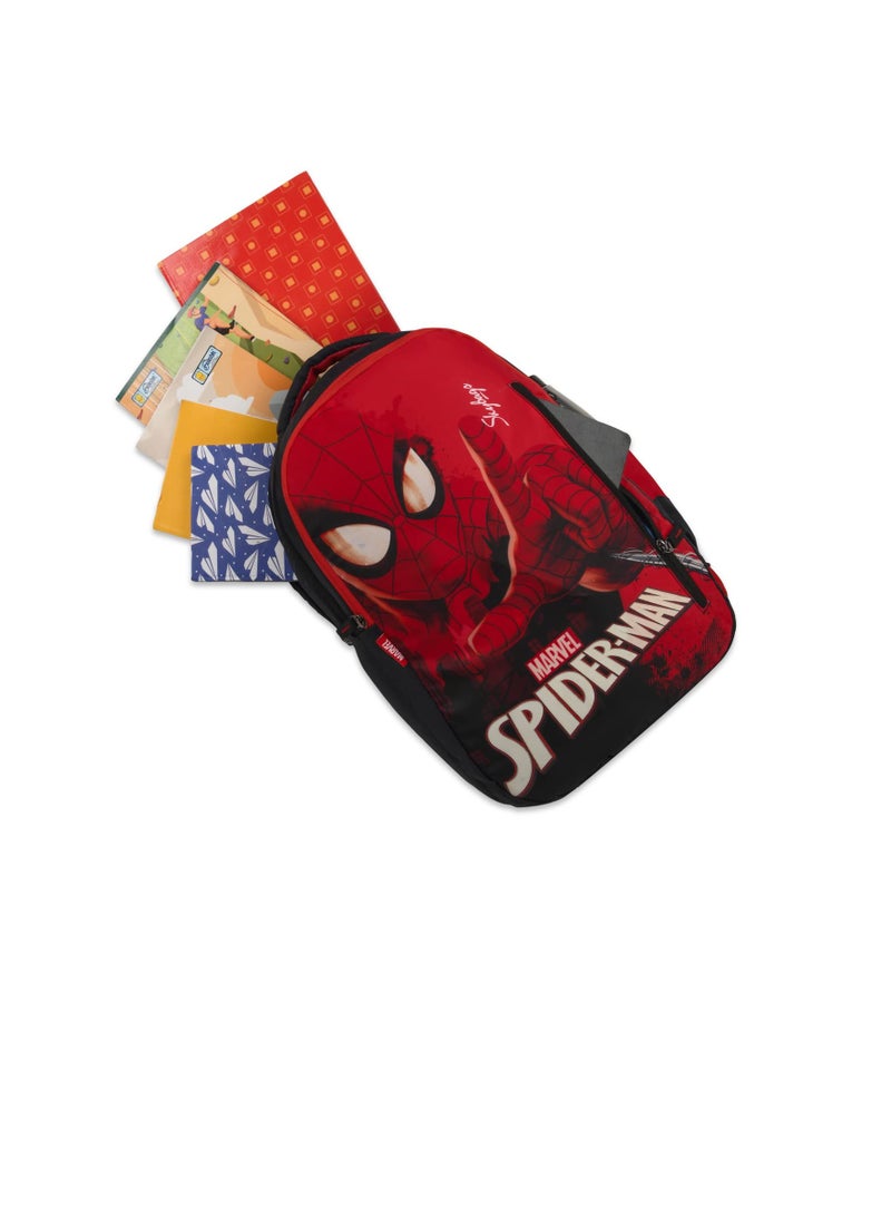 Skybags Printed School Backpack For Kids  02 Red  Marvel Spiderman
