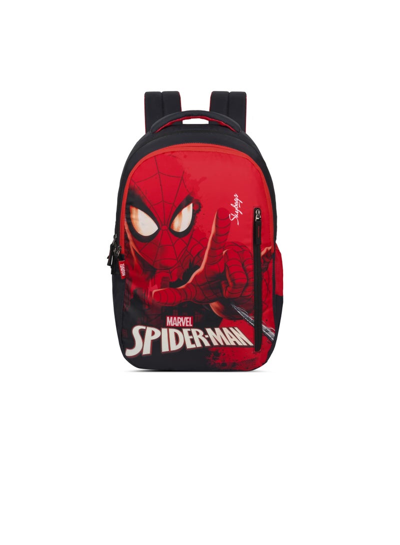 Skybags Printed School Backpack For Kids  02 Red  Marvel Spiderman