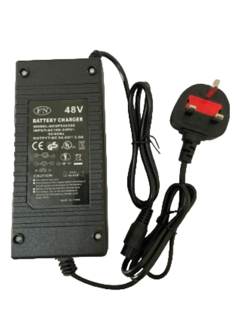 48V Charger For Electric Scooter Black