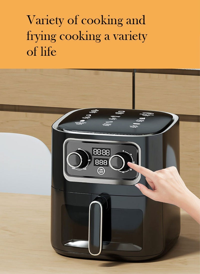 Air Fryer 10L, Rapid Hot Air Circulation for Frying, Grilling, Broiling, Roasting, Baking and Toasting 10L 2400W SZ-801 Black