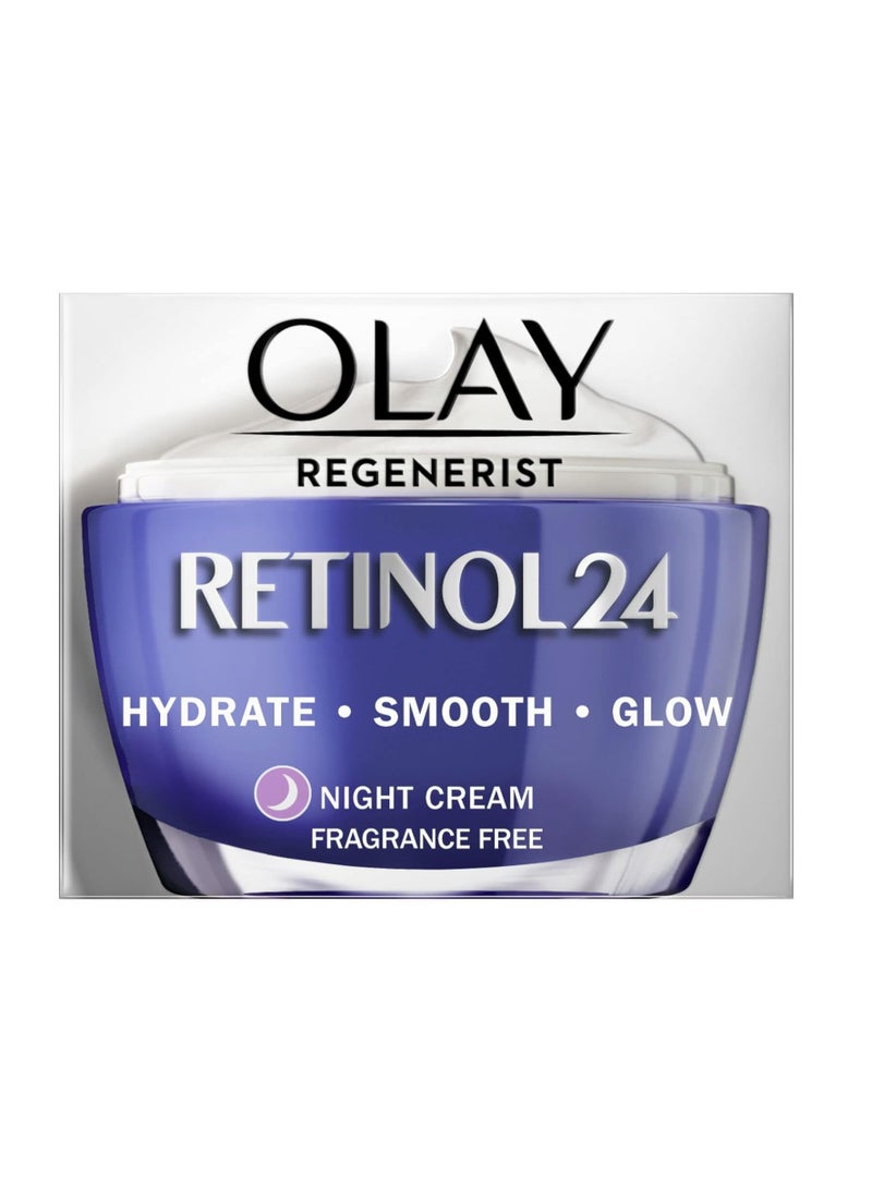 Regenerist Retinol24 Night Face Cream, Moisturiser Smooth and Glowing Skin 50ml