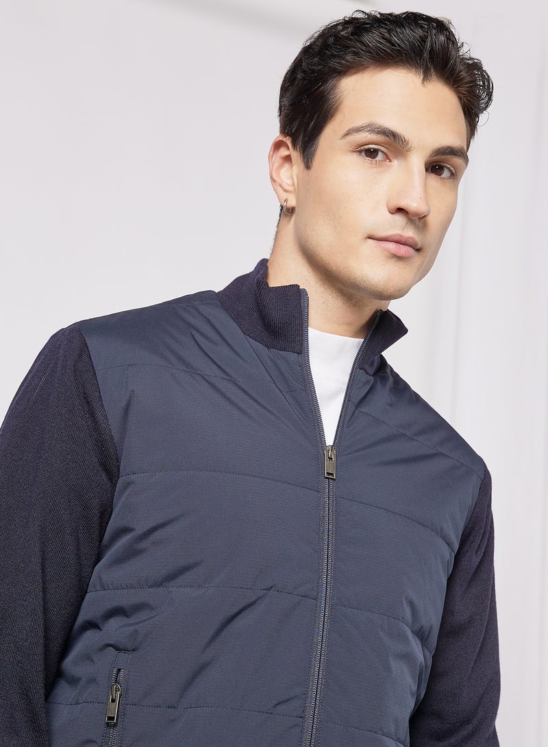 Padded Hybrid Jacket Navy