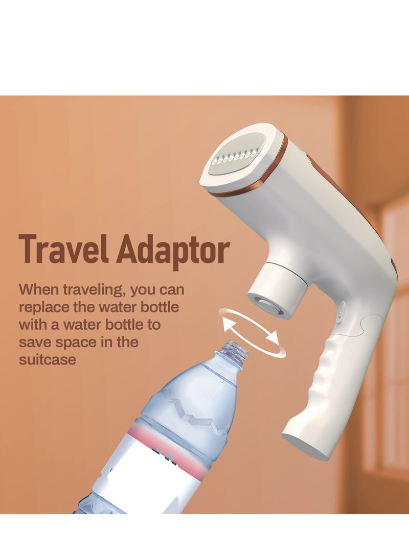 Steamer for Clothes, Foldable Travel Portable Steam Iron, 1600w Handheld Garment Steamer with 250ml Replaceable Water Tank, 30-Second Fast Heat-Up, Suitable for Wrinkle Free&santized Garment