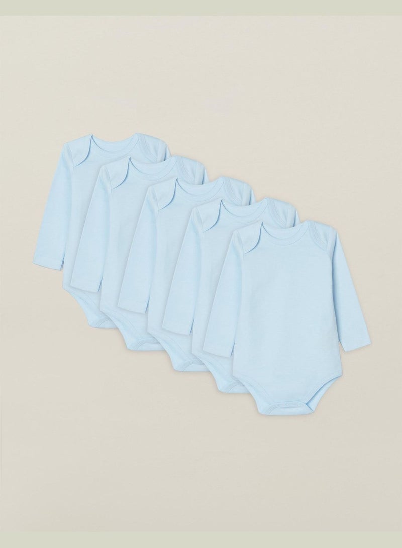 Zippy 5-Pack Long Sleeve Bodysuits For Baby Boys