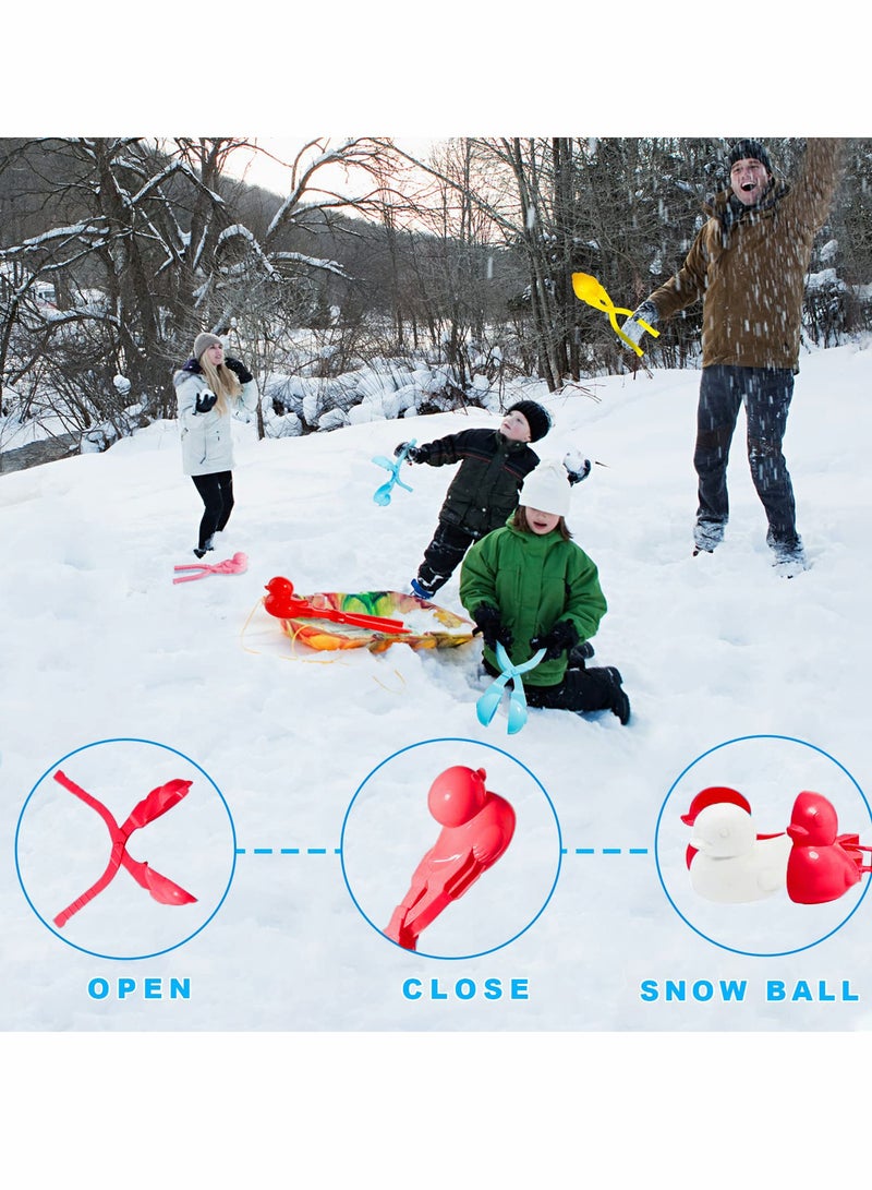 Snowball Maker Toys Game Clip Spherical Duck Snowman Heart Snow Ball Sand Mold Tool Beach Toy Fun Winter for Outdoor Fight Red