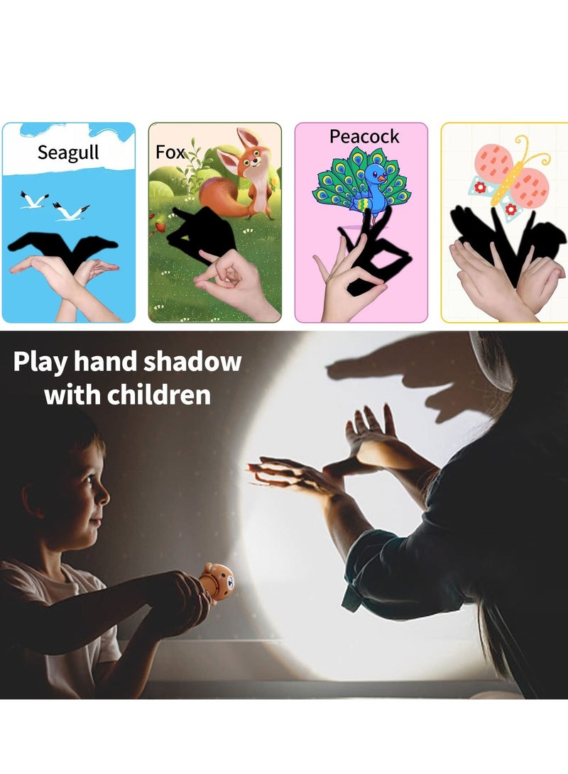 Kids Flashlight Color Bear Projector, Flashlight Projector Toy for Boys Girls, with 48 Patterns, 26 Letter Educational Learning Projector Toys for Girls Boys Cognition Bedtime Education