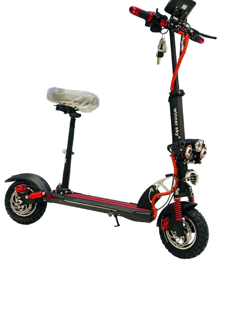 Electric Scooter E10 pro 1 with Meter Motor 1500W Battery 48V Red