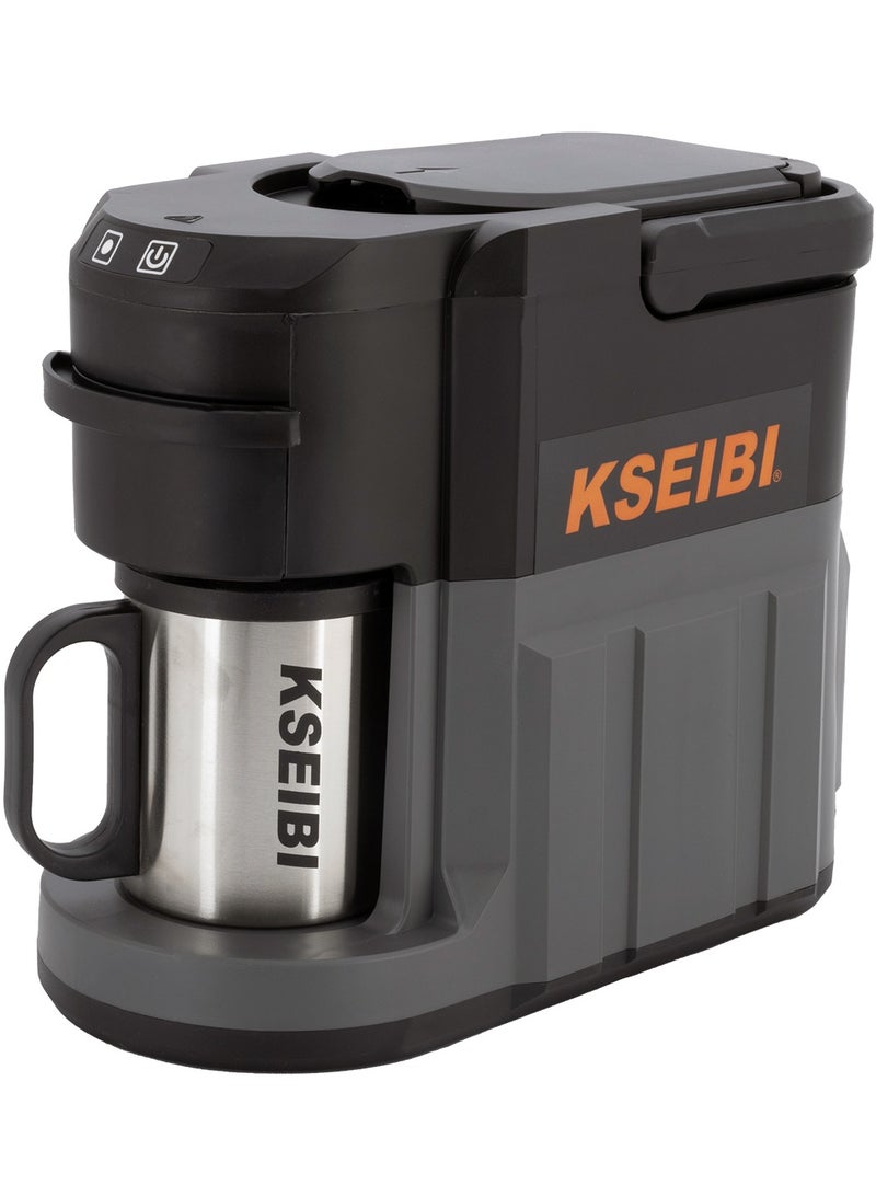 KIS 20V-501, Cordless Coffee Machine, 1 Battery 401c, Portable Coffee Machine/Outdoor Coffee Solution/ Ideal for Camping, Hiking, Or Any Outdoor Activities, Work Sites, Home Use, Office Settings