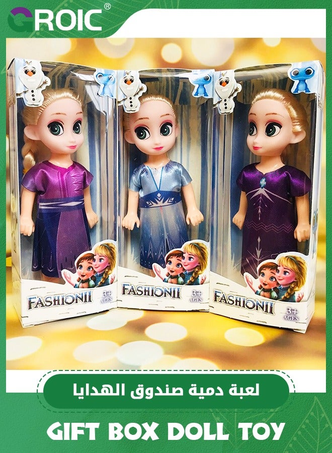 6PCS Frozen Dolls set, Princess Plush Dolls Toys, Disney Frozen Adventure Collection Anna, Elsa Princess Dolls for Girls, Disney Frozen Elsa Toy for Kids - 6 Inch