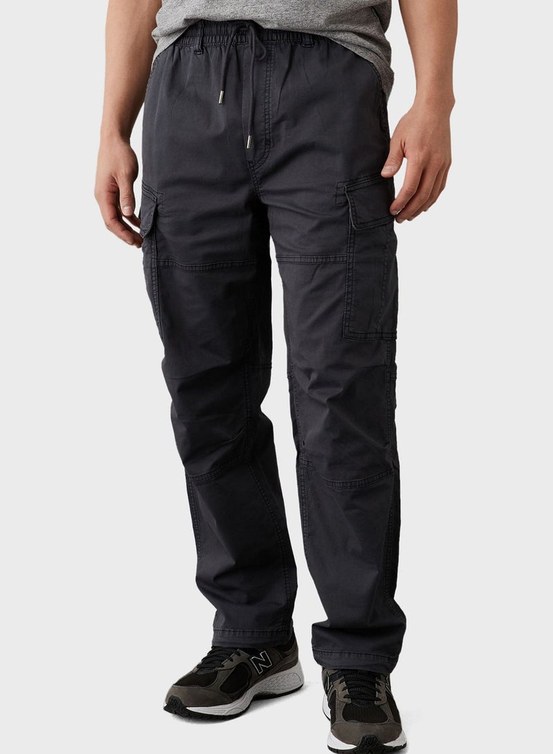 Pocket Detail Relaxed Fit Cargo Pants