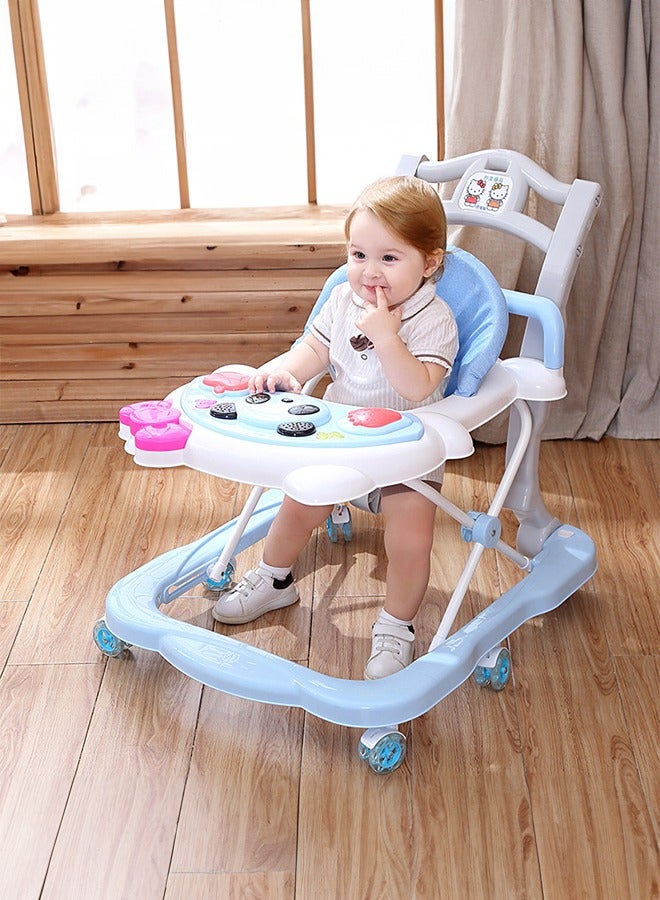 Baby Walker Walkers For Babies Anti-Rollover Can Sit Or Push With Music Baby Walker With Wheels