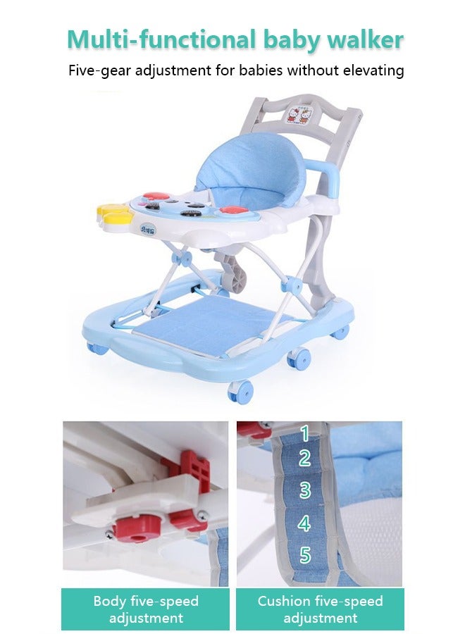 Baby Walker Walkers For Babies Anti-Rollover Can Sit Or Push With Music Baby Walker With Wheels