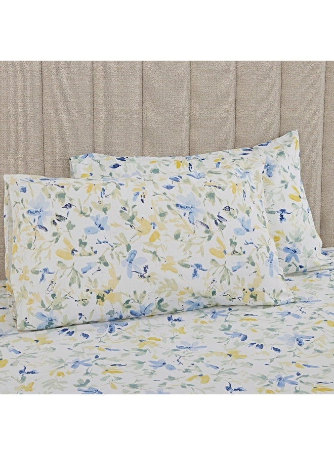 Brighton Super King-Sized Duvet Cover, Light Blue And White - 240X260 Cm