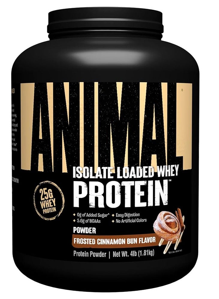 Animal Whey Isolate Loaded Cinnamon Bun 4 Lb