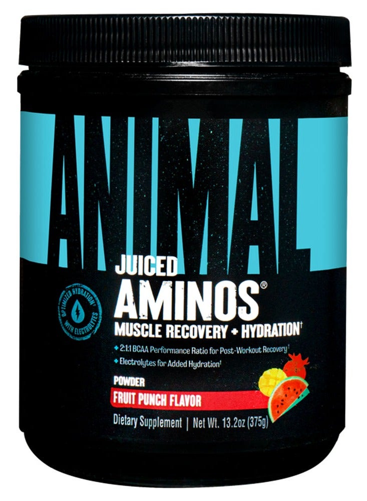 Animal Juiced Aminos Muscle Recovery + Hydration Fruit Punch Flavour 30 Servings