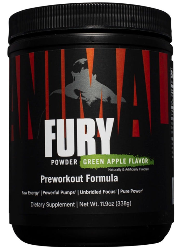 Animal Pre-Workout Fury Green Apple Flavour 338G