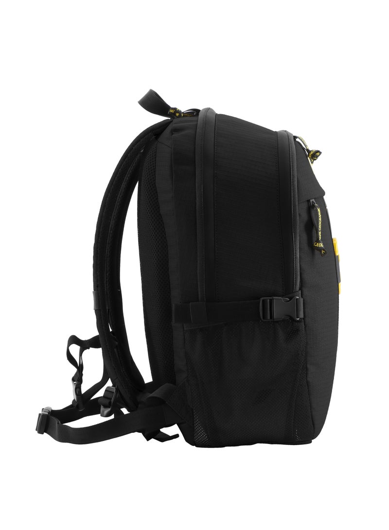 National Geographic Explorer III RPET Computer Backpack Black For Men And Women, Durable Water Resistant Padded Laptop Tablet Bag For Casual Travel Outdoor School Office