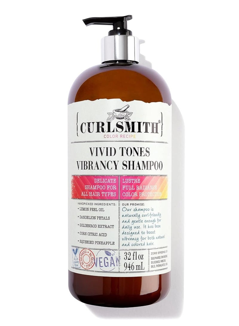 CURLSMITH - Vivid Tones Vibrancy Shampoo - Vegan Shampoo for All Hair Types (32 fl oz)