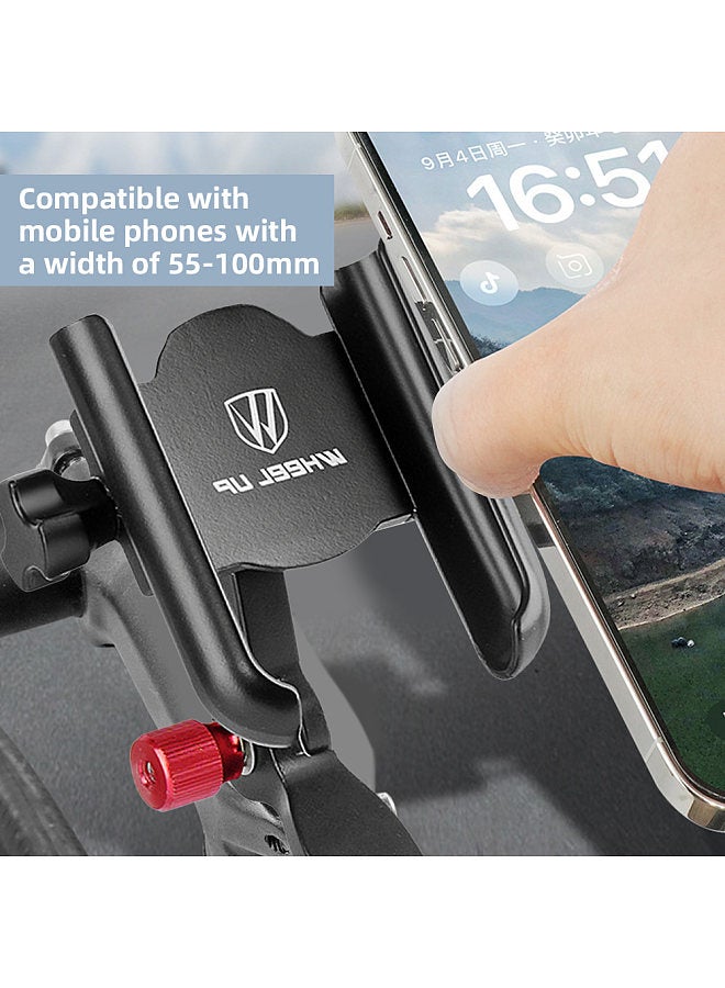 360 Degree Adjustable Bike Phone Holder Aluminum Alloy Smart Phone Holder Mountain Bike Navigation Bracket