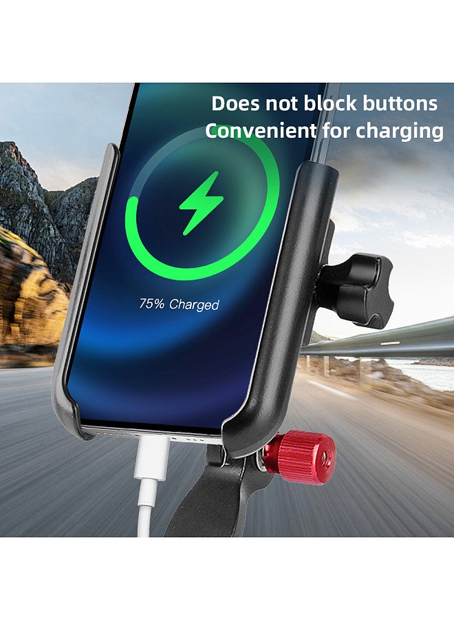 360 Degree Adjustable Bike Phone Holder Aluminum Alloy Smart Phone Holder Mountain Bike Navigation Bracket