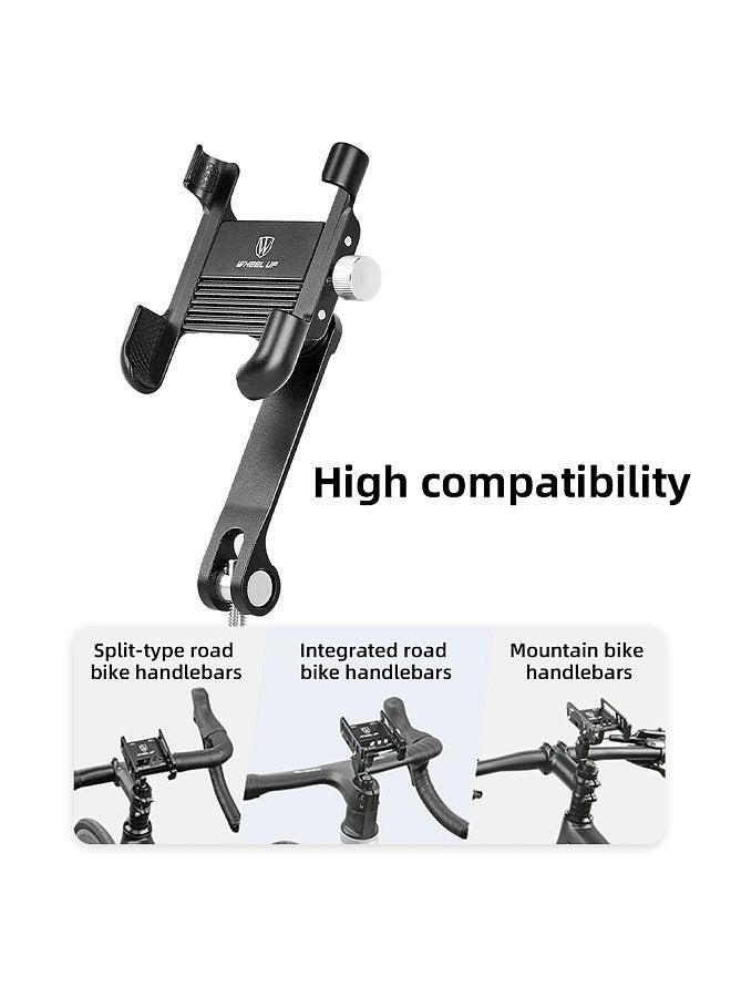360 Degree Adjustable Bike Phone Holder Aluminum Alloy Smart Phone Holder Mountain Bike Navigation Bracket