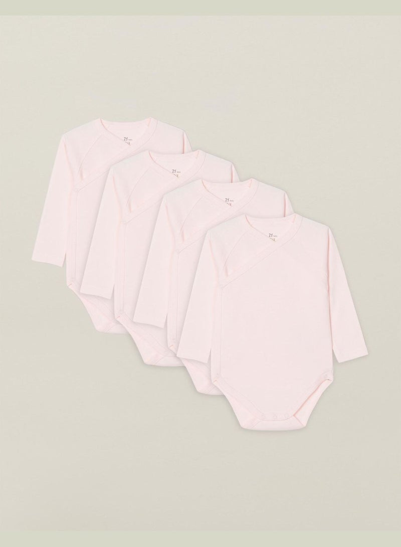 Zippy 4-Pack Crossover Bodysuits For Baby Girls