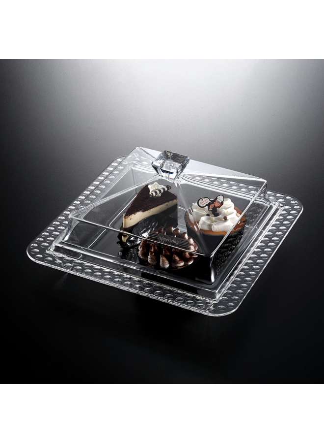 Acrylic Dessert Serving Set Square Clear M