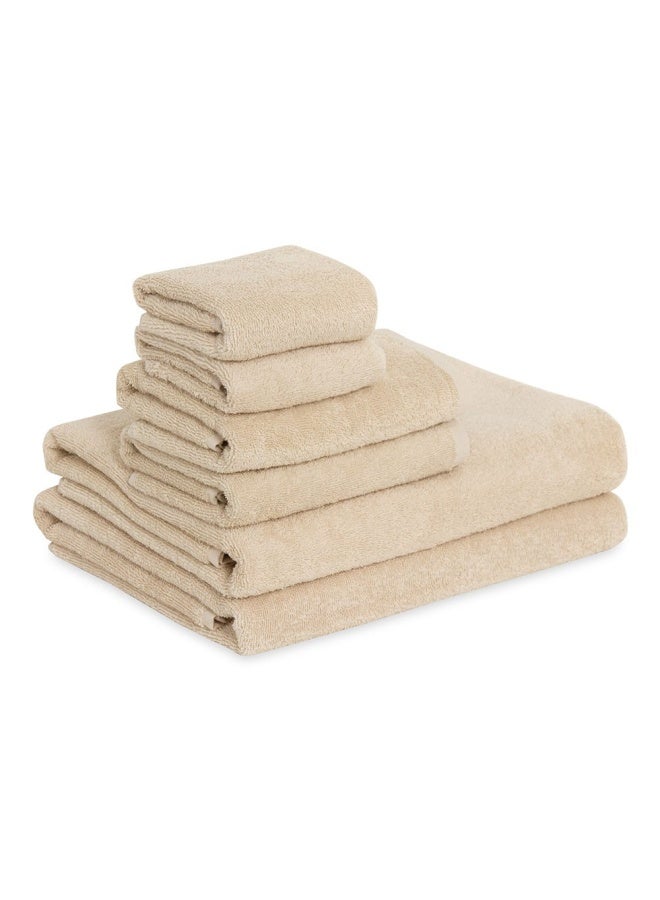 Pack of 6 Vivian Turkish Towel - Beige