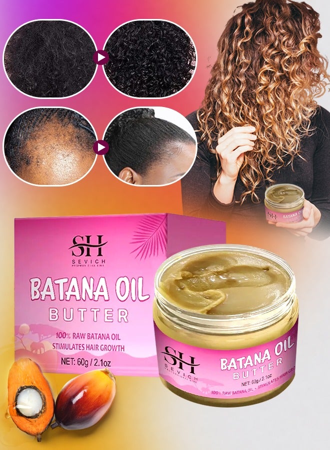 60g Batana Oil Hair Butter for Hair Growth Pure 100% Raw Batana Oil for Hair Growth Organic Natural Hair Growth Oil Effective Against Hair Loss Promote Hair Regrowth Repair Damaged Hair